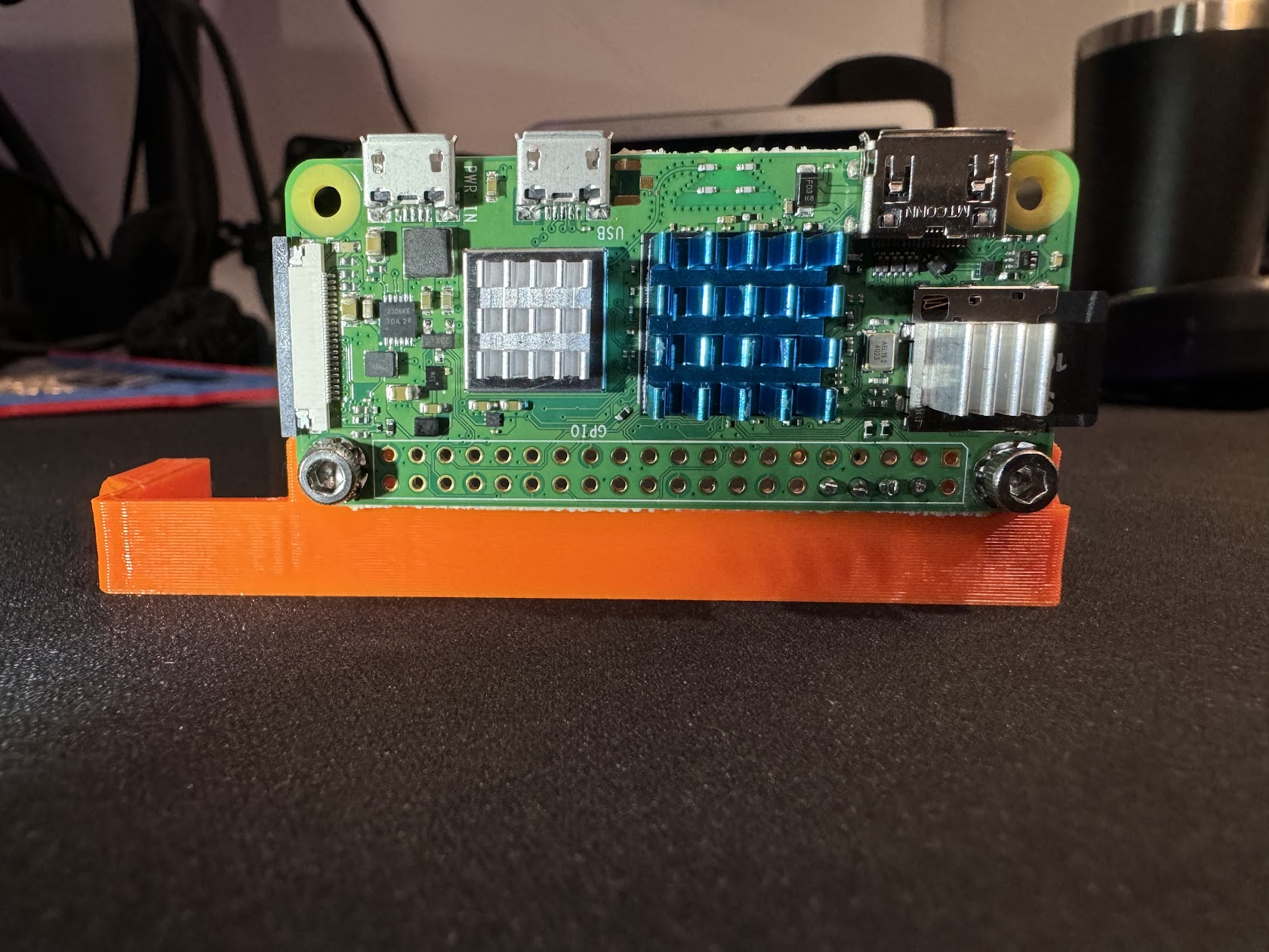 Raspberry Pi Zero/Zero 2W Mounting Bracket for Big Einsy Case (Optimized*)