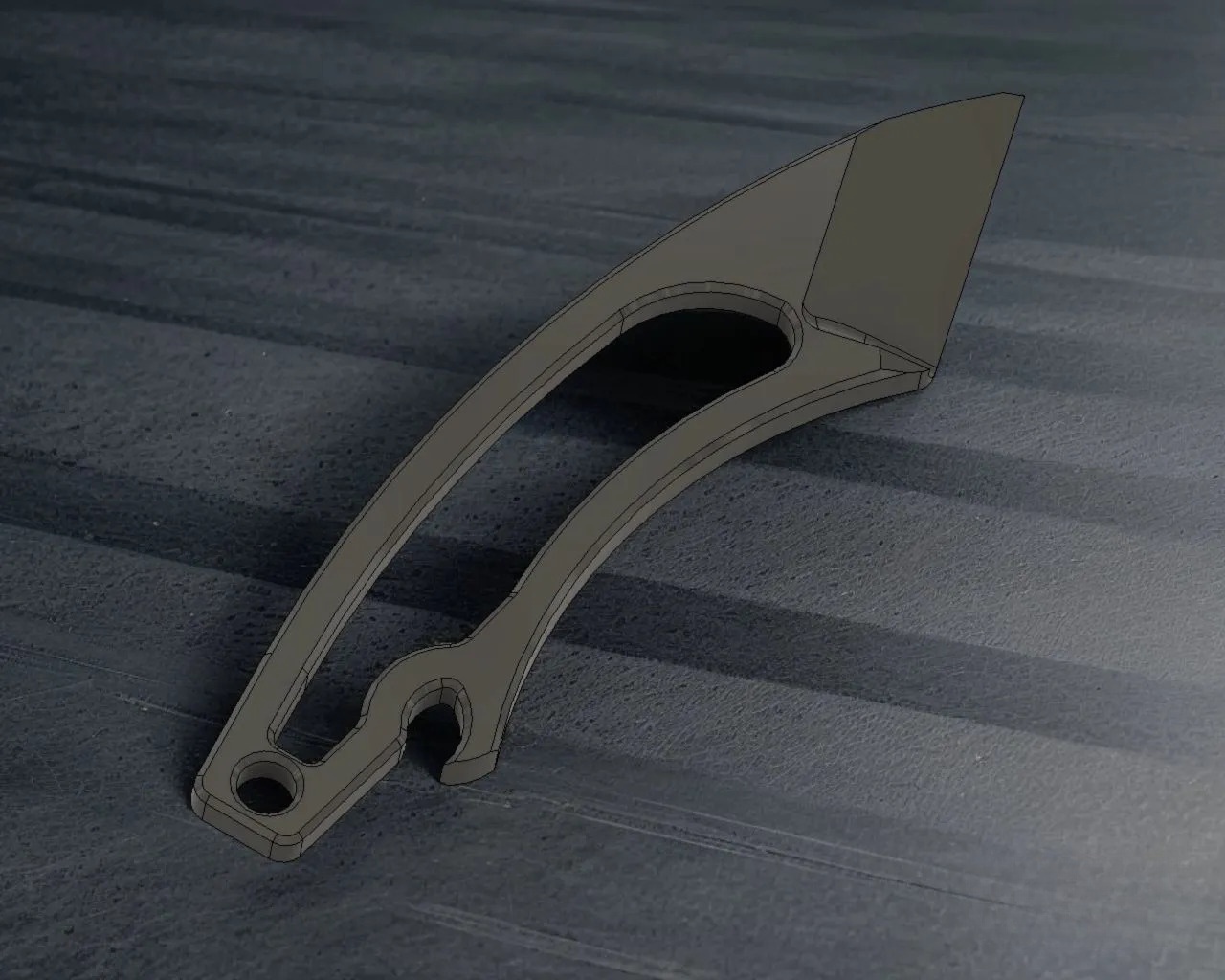 Miniatura 2 do modelo 3D Simple Keychain Knife