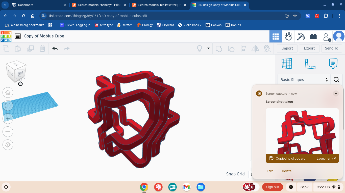 Miniatura 4 do modelo 3D Illusion Cube/ Mobius Cube