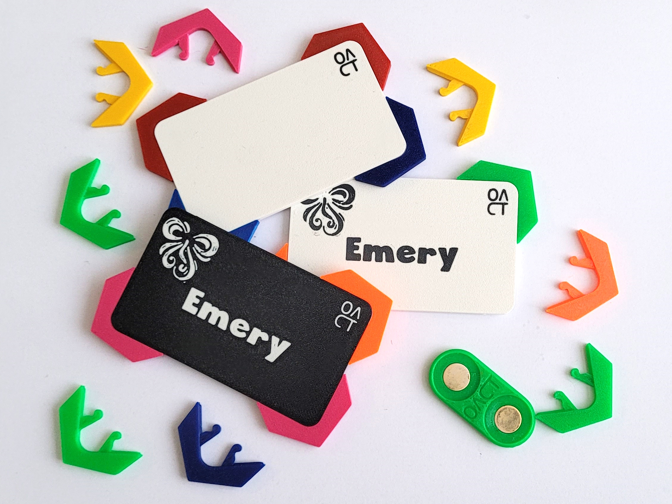 ClickTags - magnetic nametag with attachable interest wings - the queer & kinky nametag