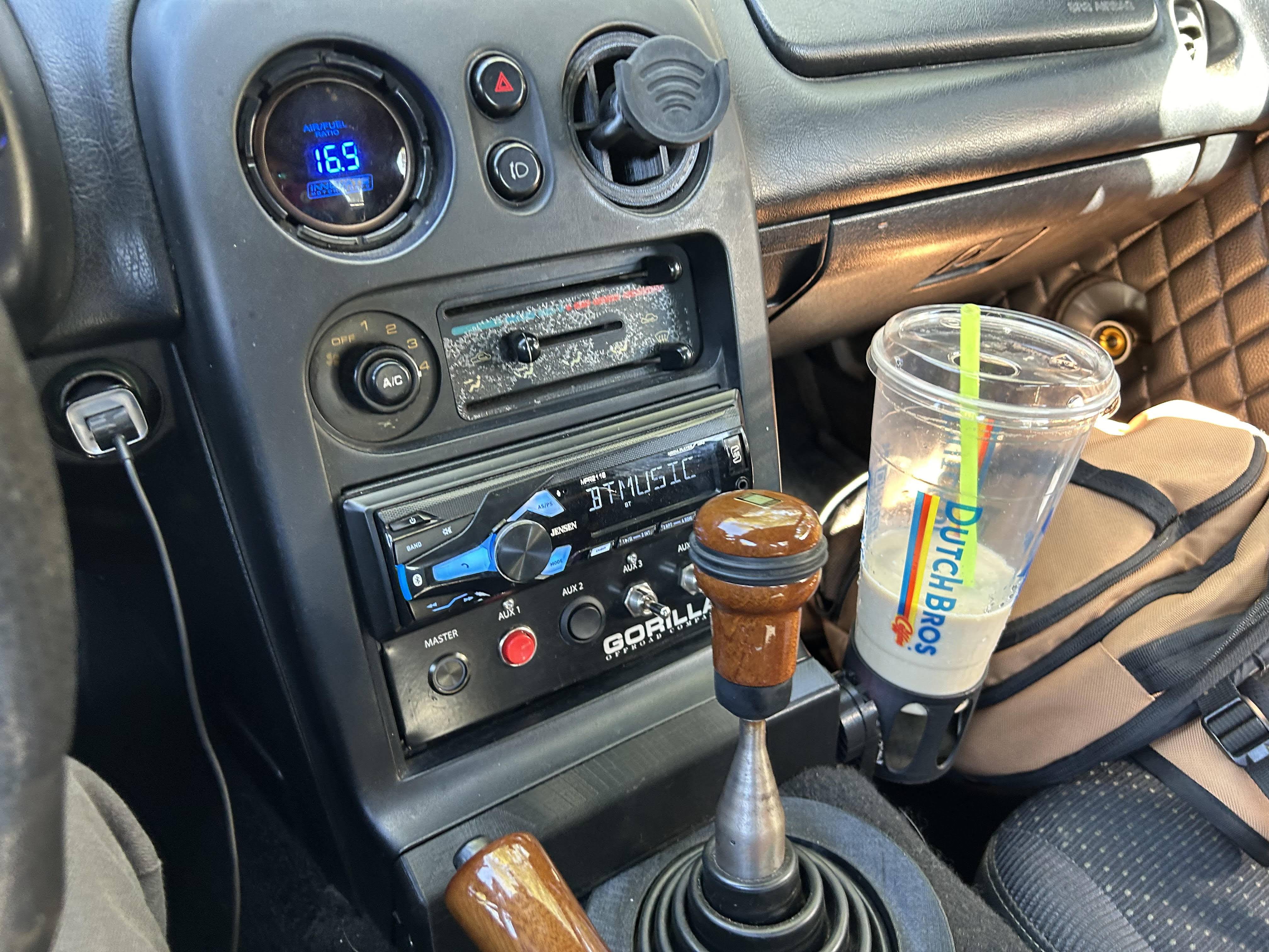 Mazda Miata NA Center Console Delete W/ Cup Holder