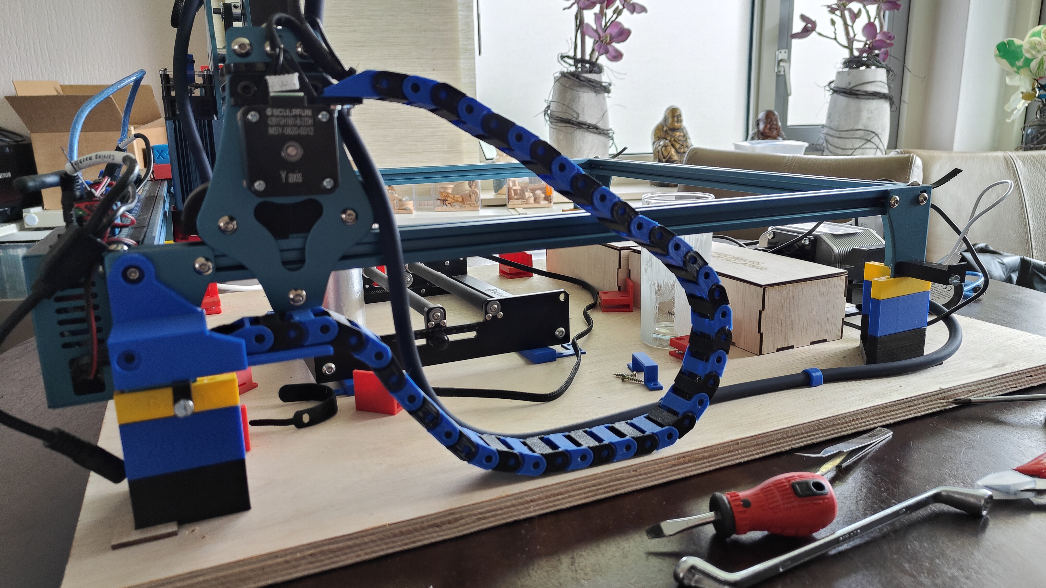 Sculpfun S9 (or other models) U profile support for cable chain