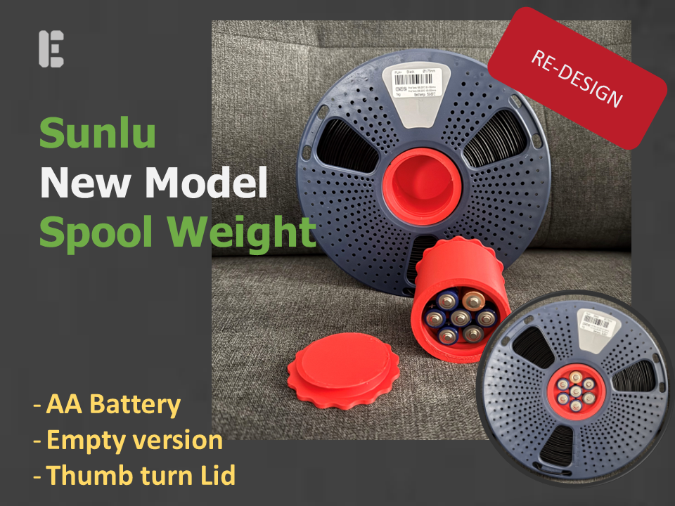 NEW SUNLU Redesigned Weight - AA battery or empty