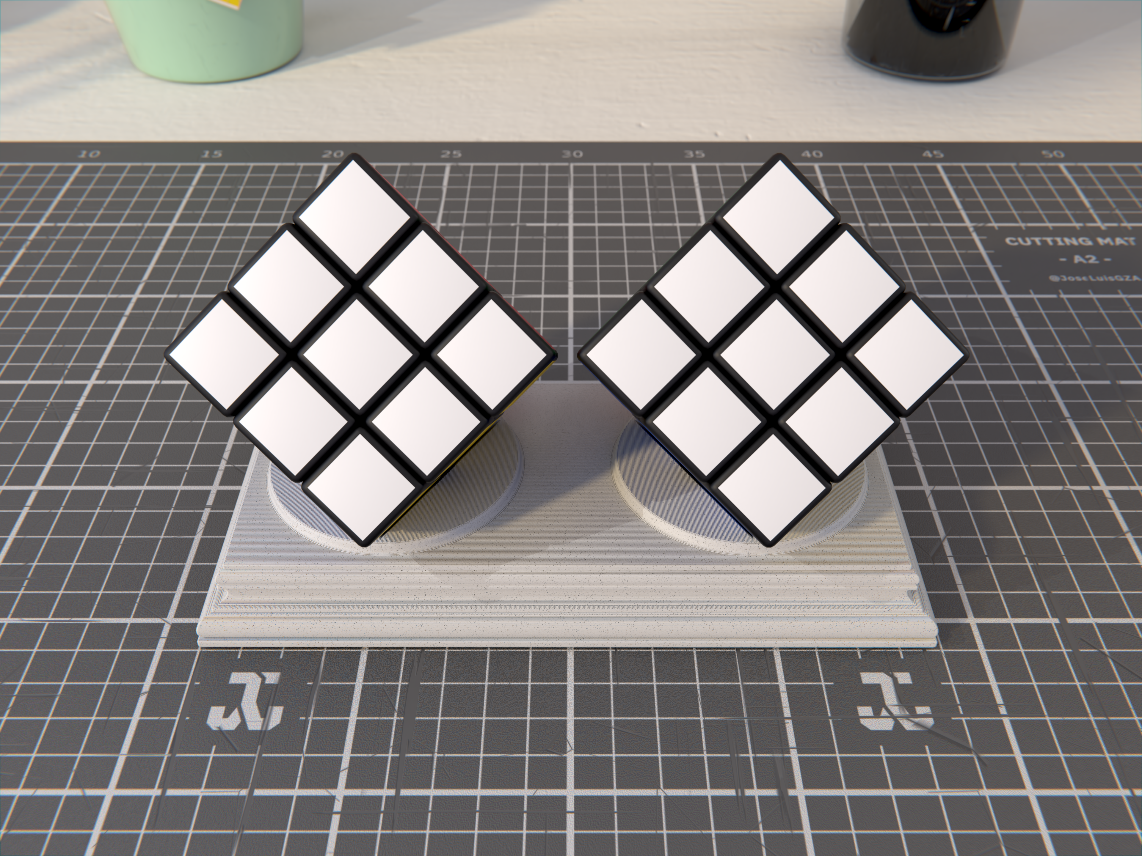 Rubik's Cube Base 2x - Greek Ionic Style