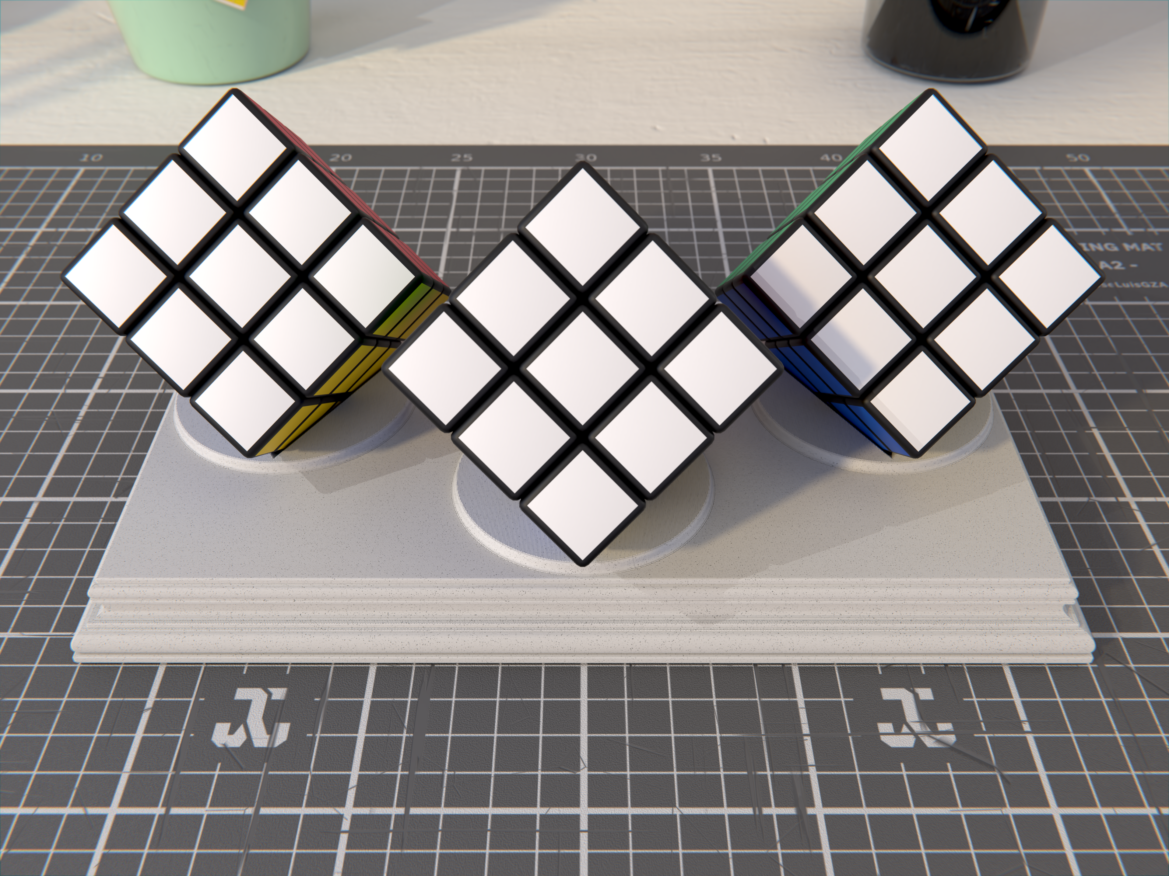 Rubik's Cube Base 3x - Greek Ionic Style