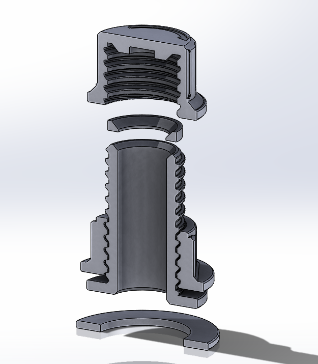 Miniatura 3 do modelo 3D Threaded bulkhead fitting