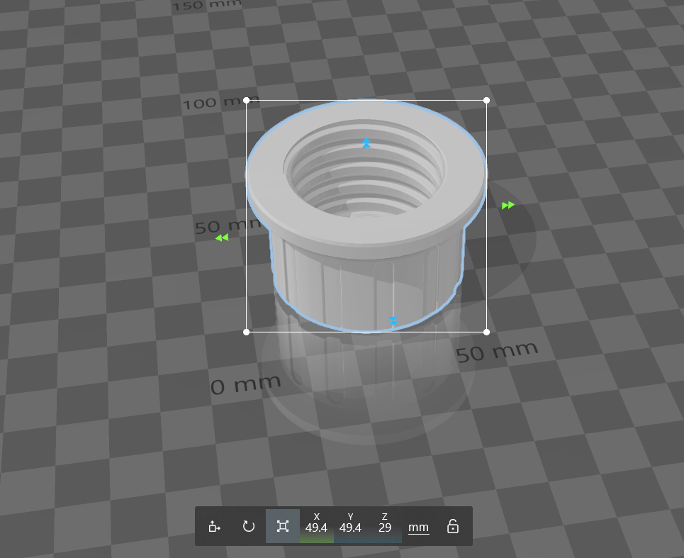 Miniatura 9 do modelo 3D Threaded bulkhead fitting