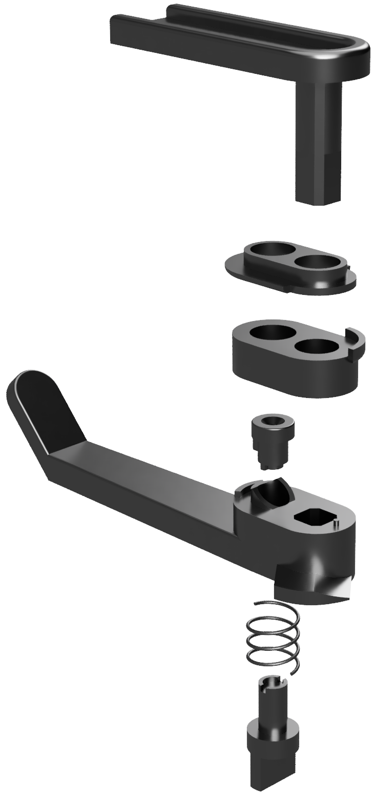 Gebo Aircolock hatch handle assembly (right)(original)