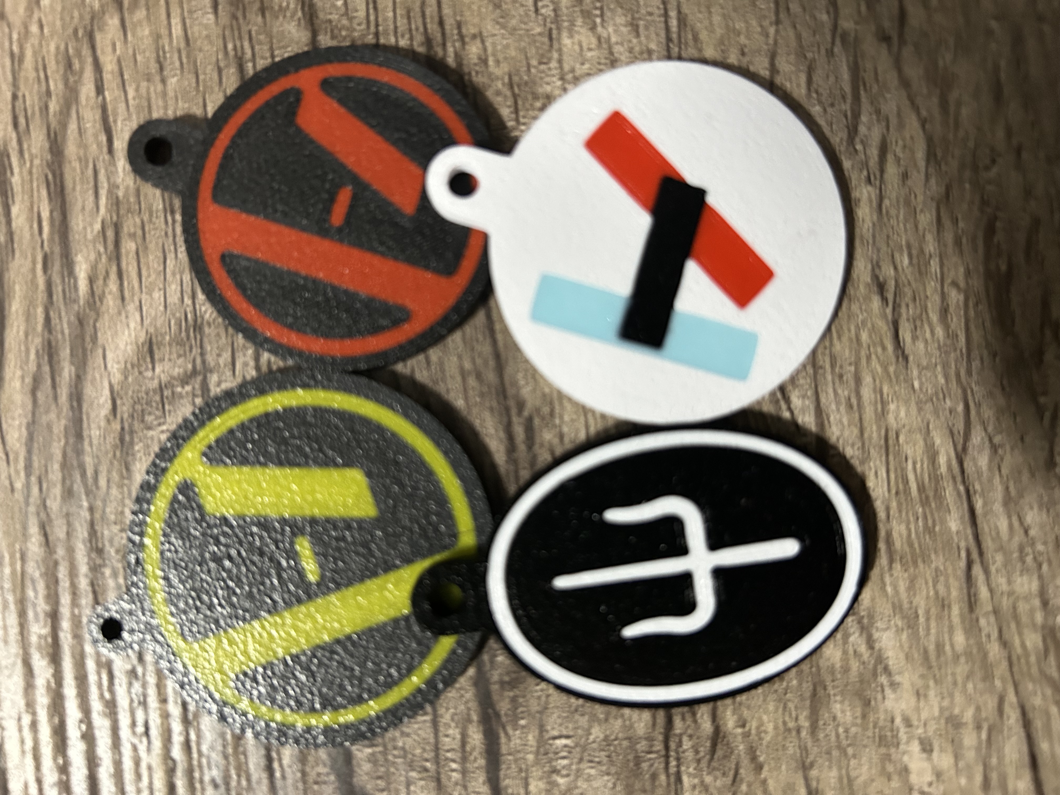 Twenty One Pilots - 2024 Red & Black Logo Keychain