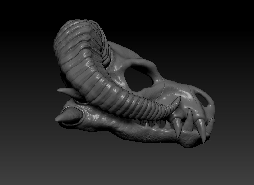 RAM-HORN Dragon Skull