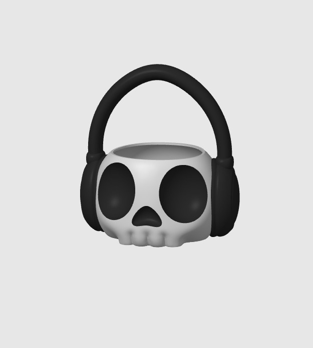 Skull With Headset Bin — miniatura 2