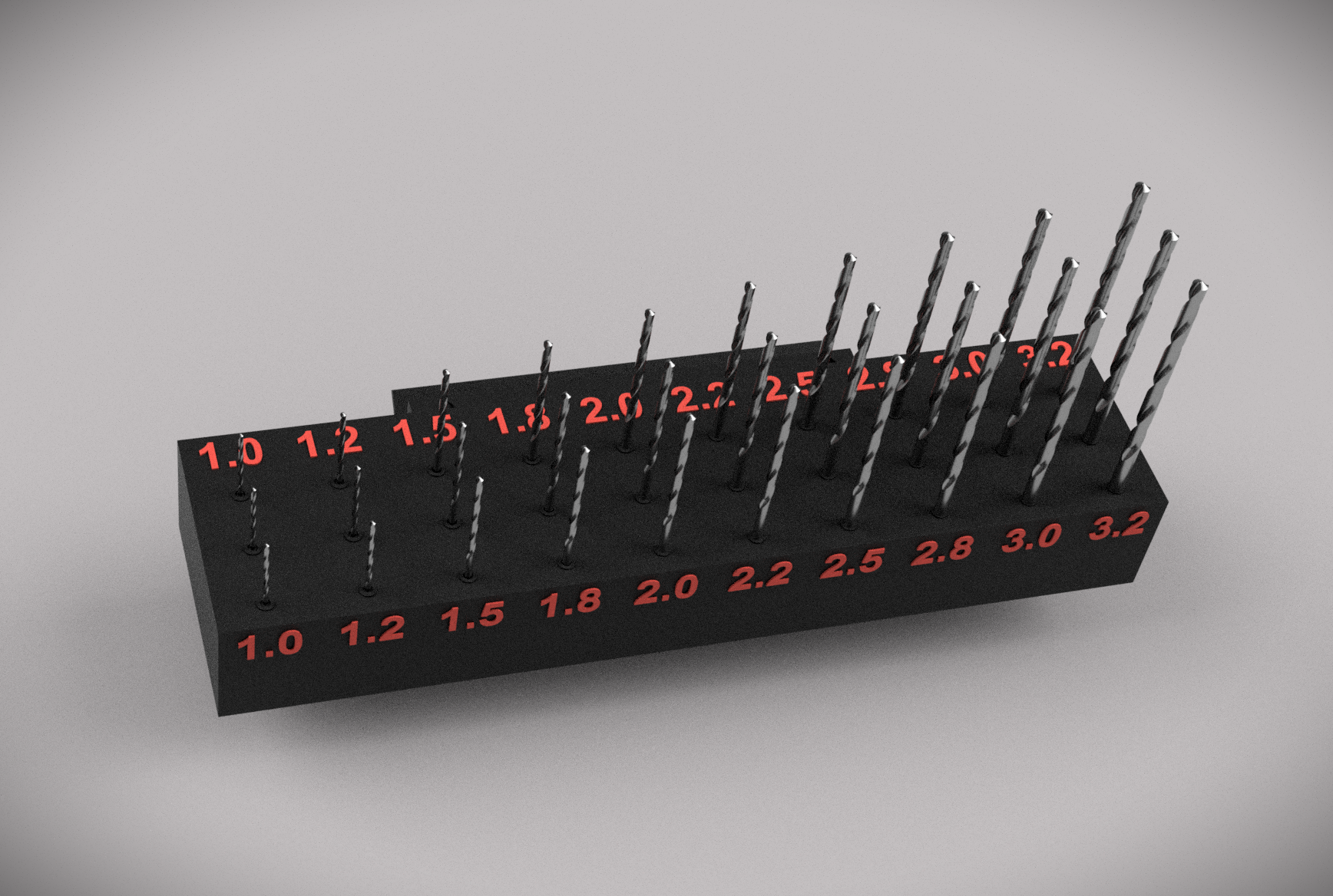 Magnetic detachable drill organizer for small drills