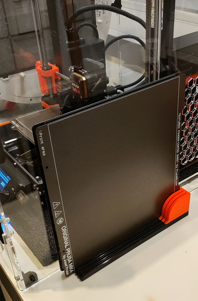 Prusa MK3S+/MK4 Druckblechhalterung - Steel plate holder - Tukkari Gehäuse