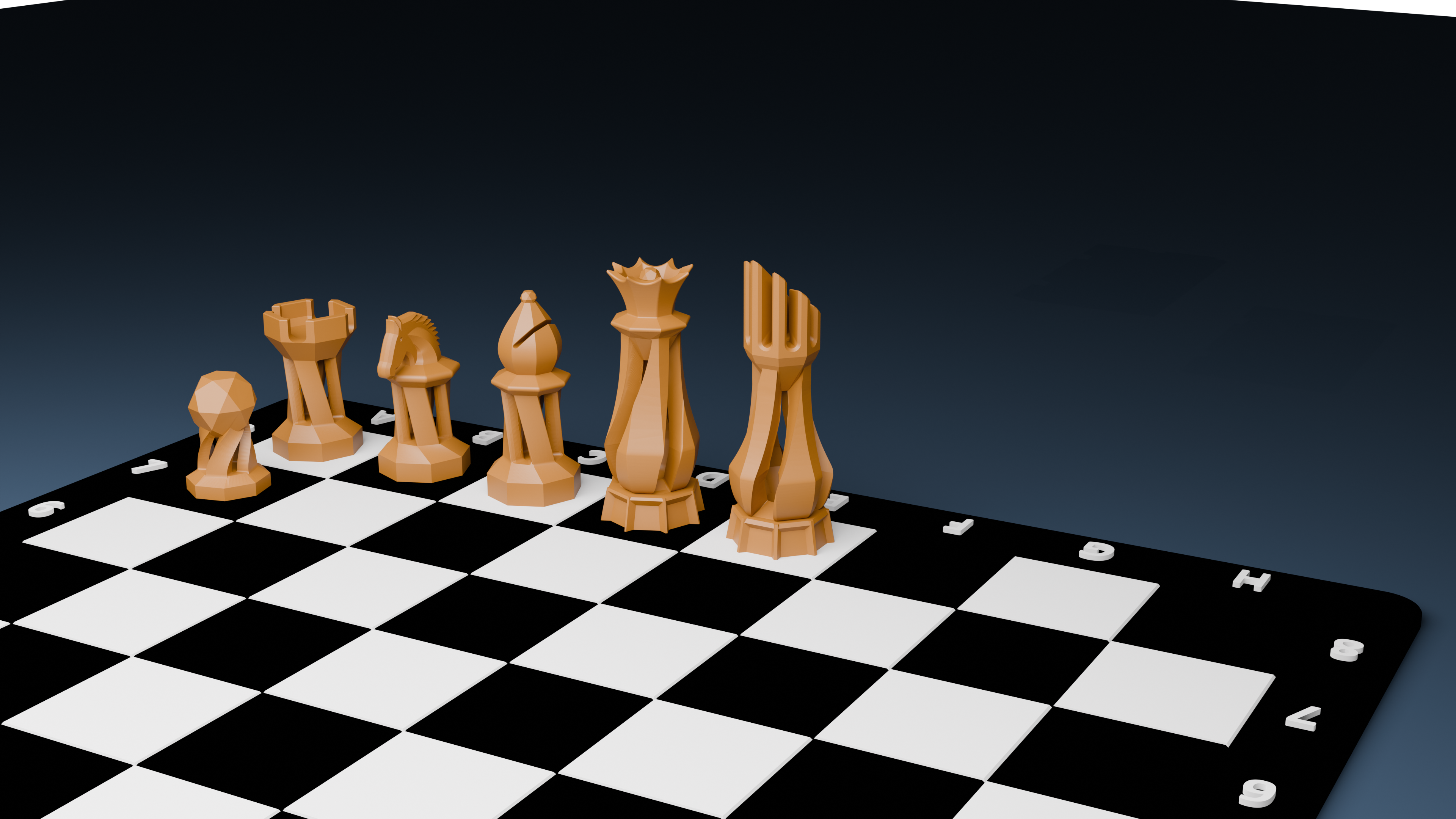 Magnetic Spiral Themed Chess Set