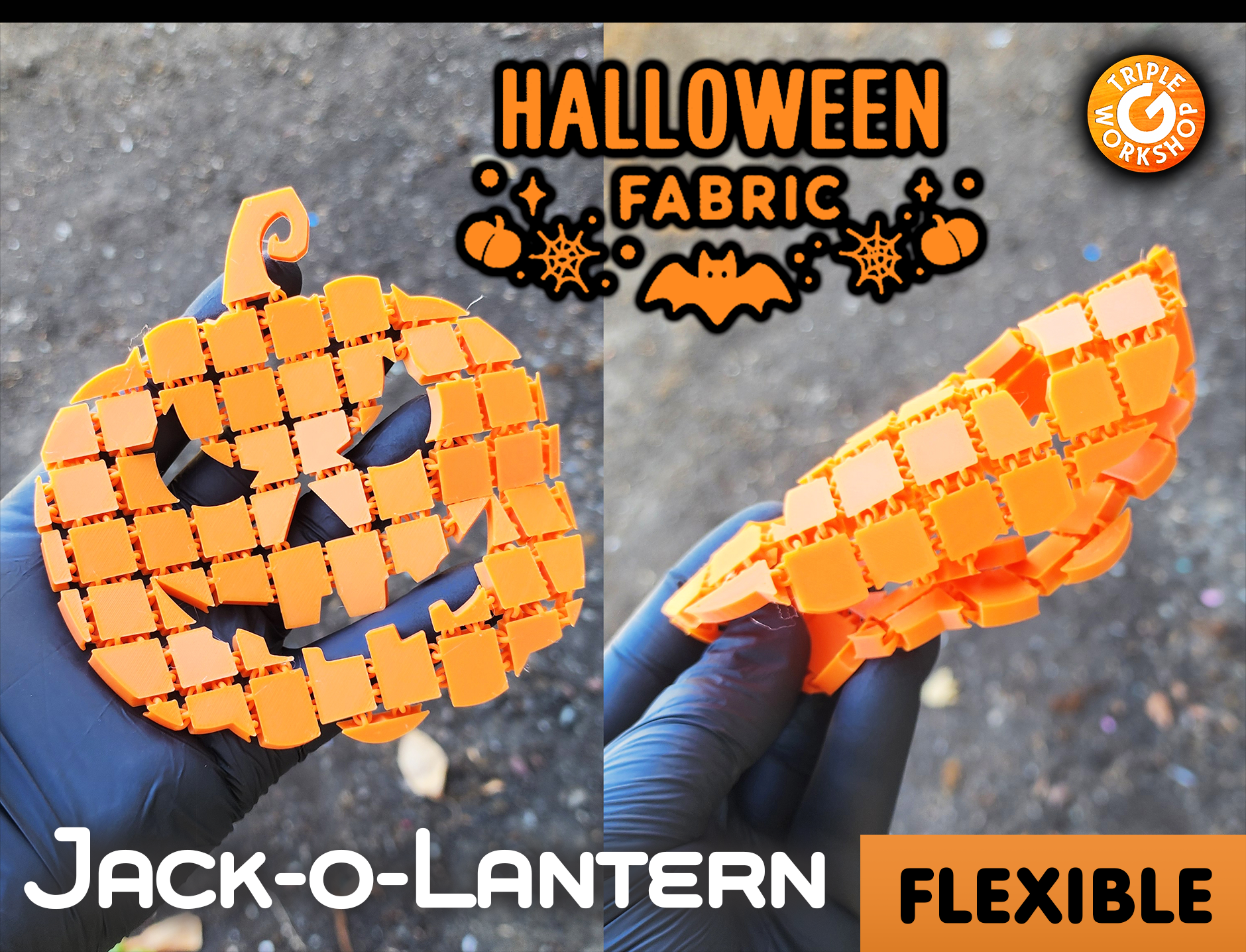 Jack-o-Lantern - Flexible Halloween Fabrics