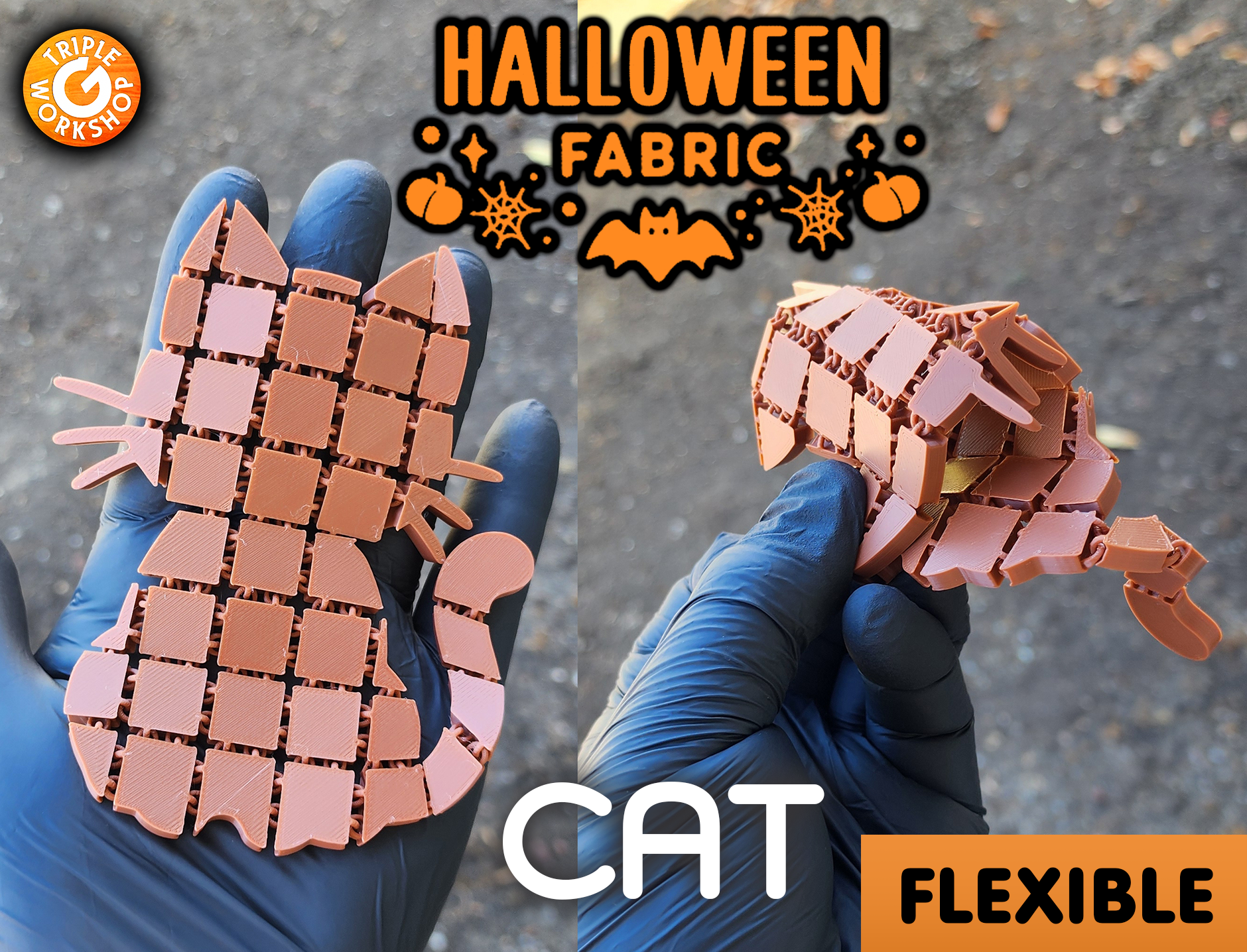 Cat - Flexible Halloween Fabrics
