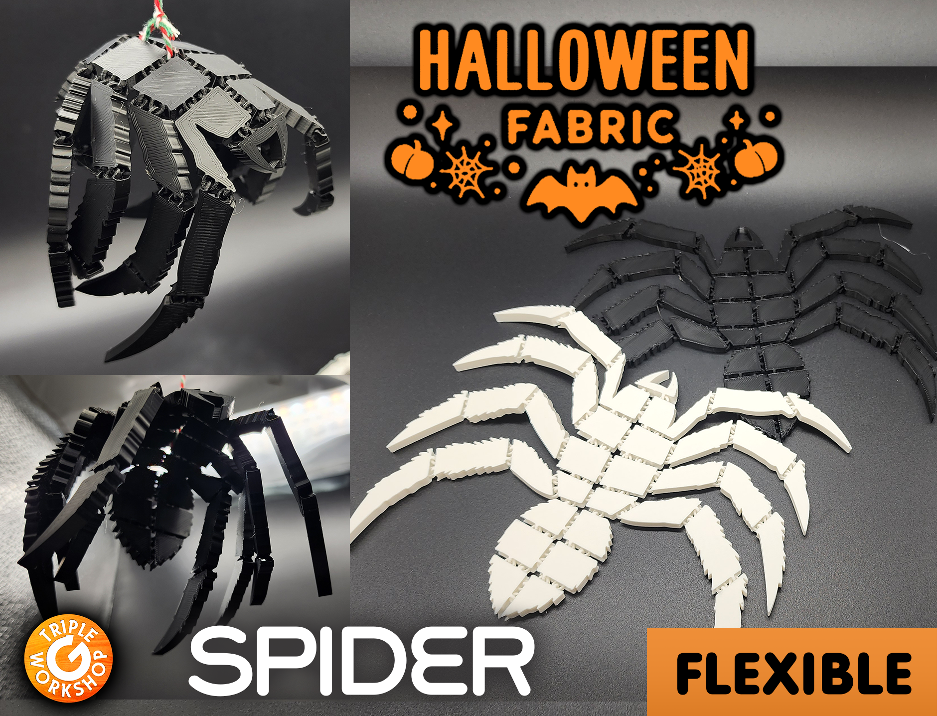 Spider - Flexible Halloween Fabrics