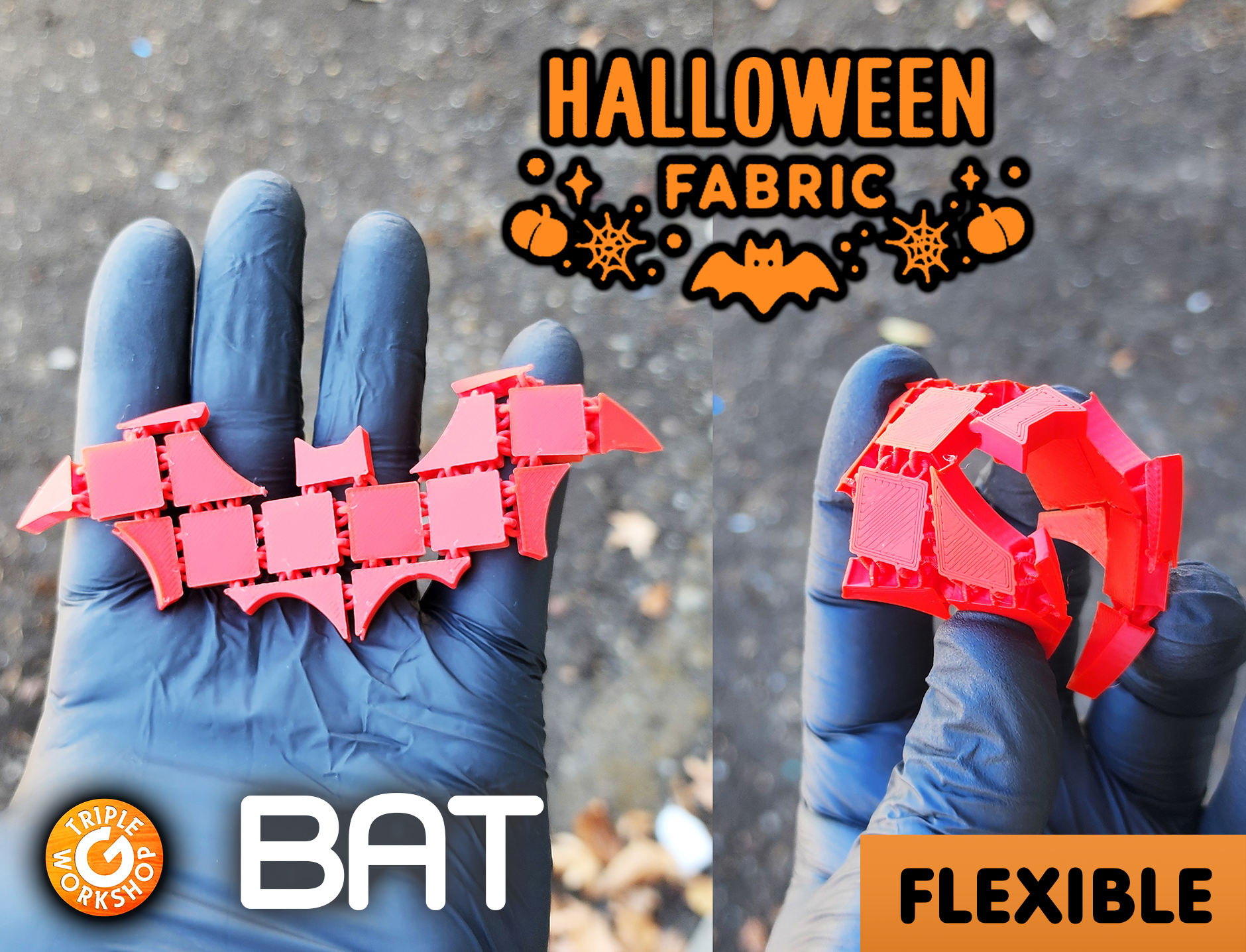 Bat - Flexible Halloween Fabrics