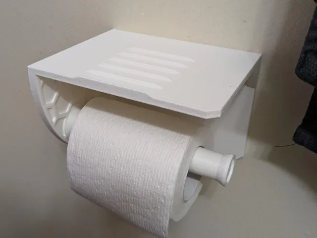 Toilet Paper Roll Holder with Phone Stand Table