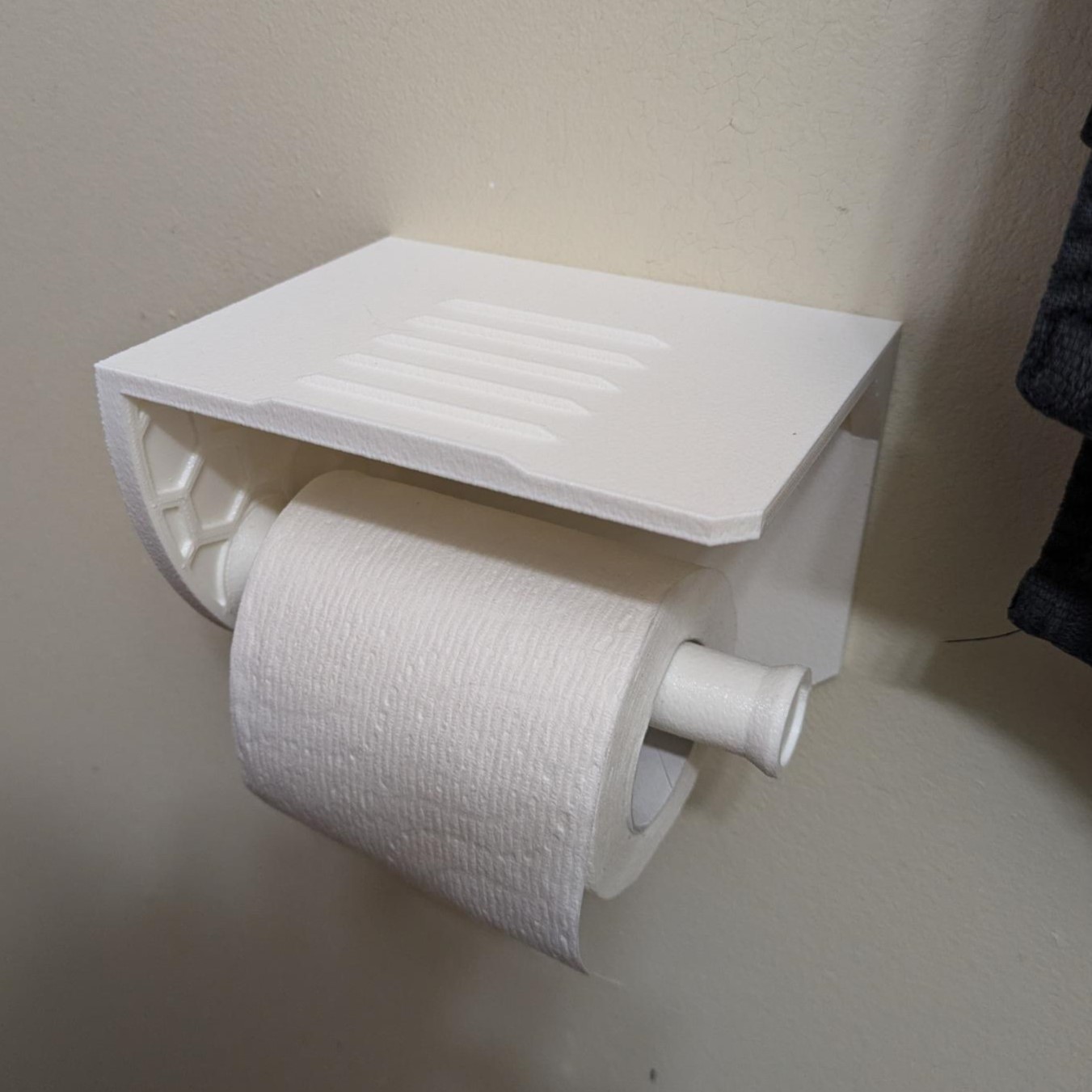 Toilet Paper Roll Holder with Phone Stand Table