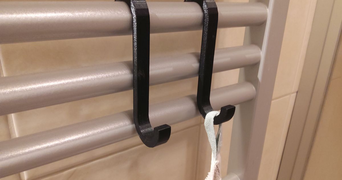 Simple towel hook for bath radiator by Michel Download free STL model