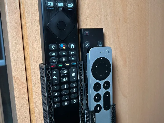 Remote control wall holder