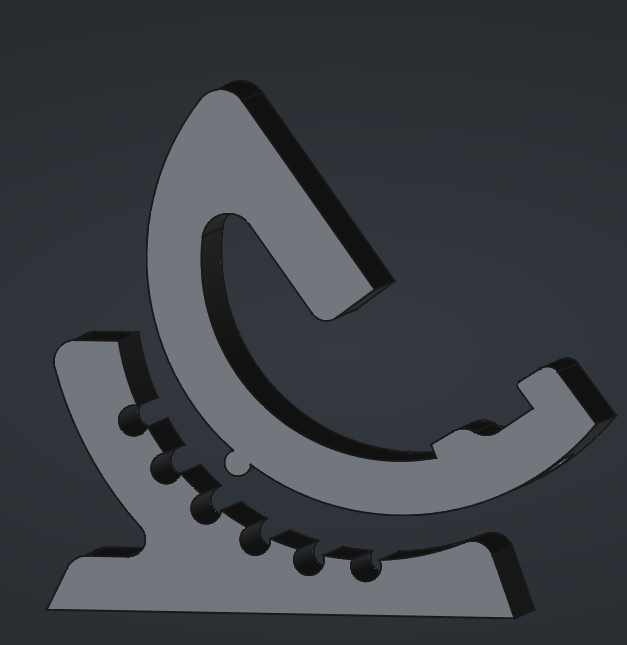 Reclining phone holder