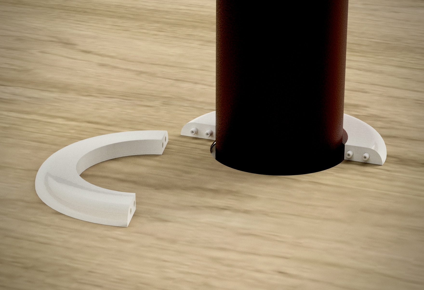 Trim Rings for Lally Poles, 3 sizes (2 piece w/ pins)