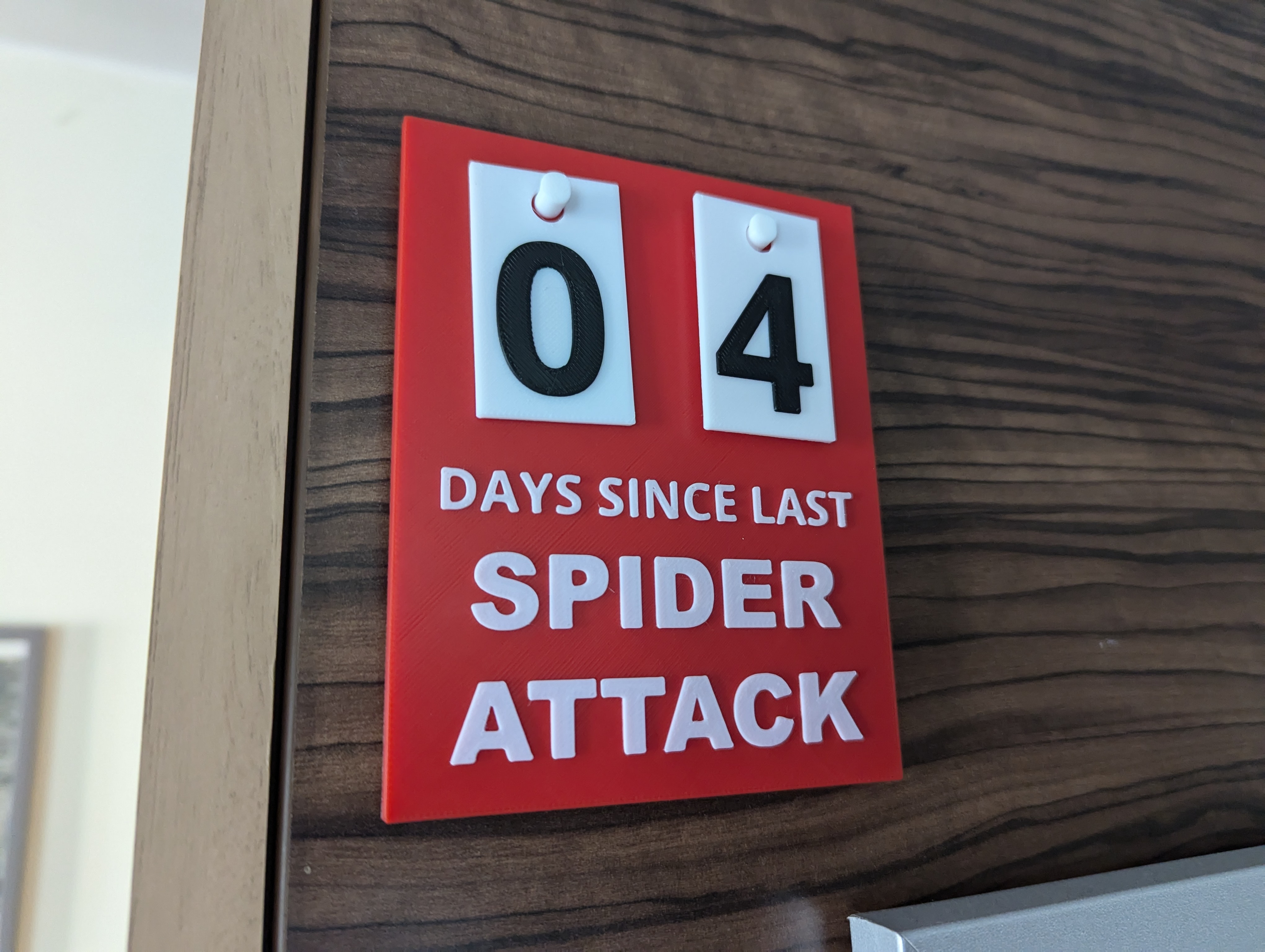 Spider Attack Safety Counter Sign with Tags by Gleave Makes | Download ...