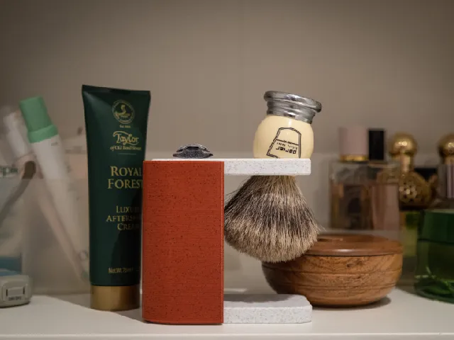 Shaving razor and brush stand