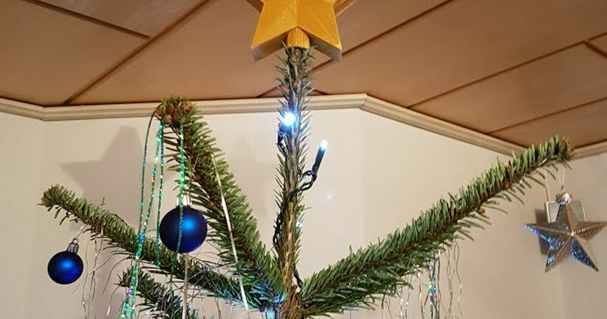 Star Tree Topper by GCodePrintr | Download free STL model | Printables.com