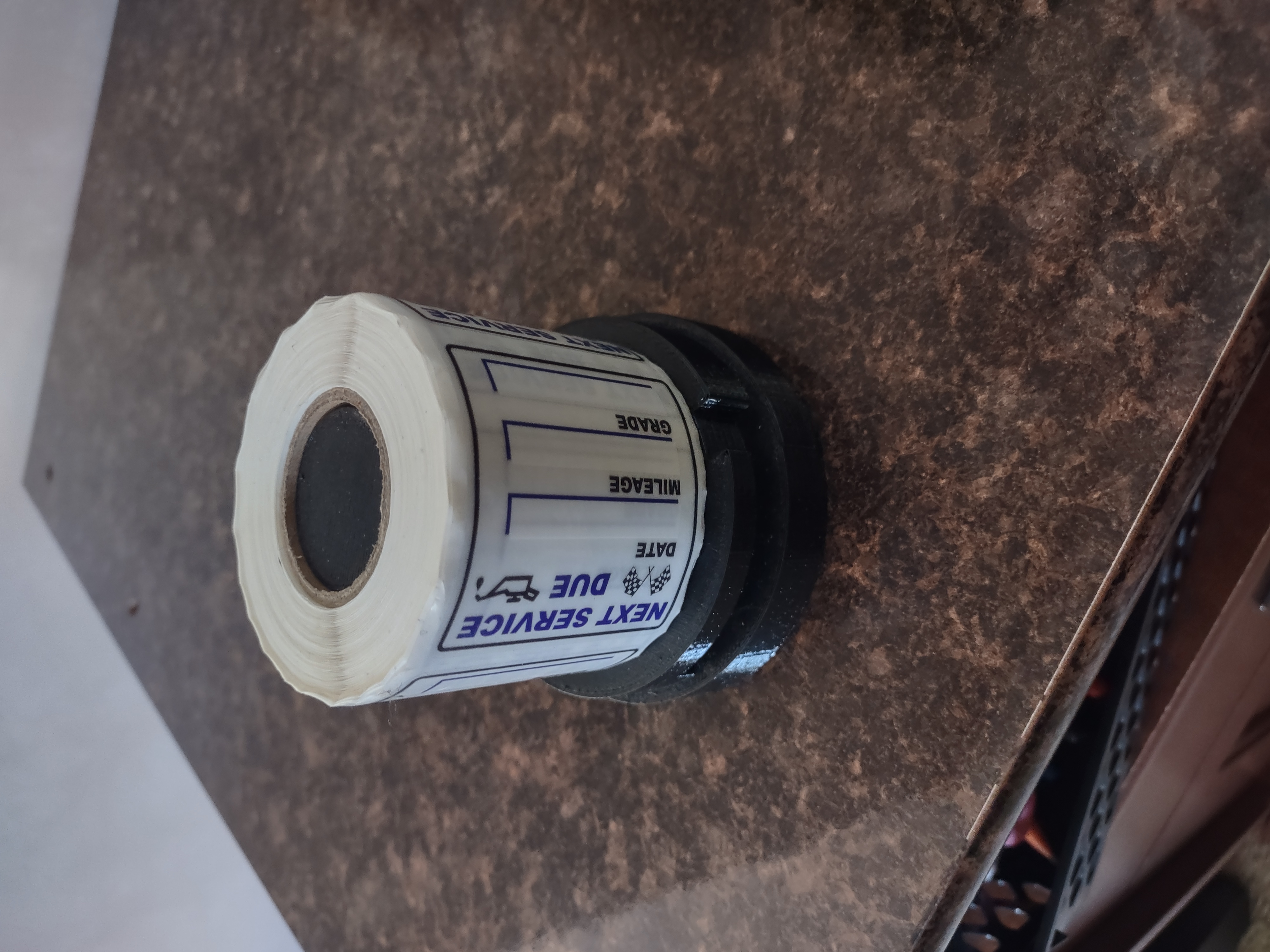 Oil Change Label Container