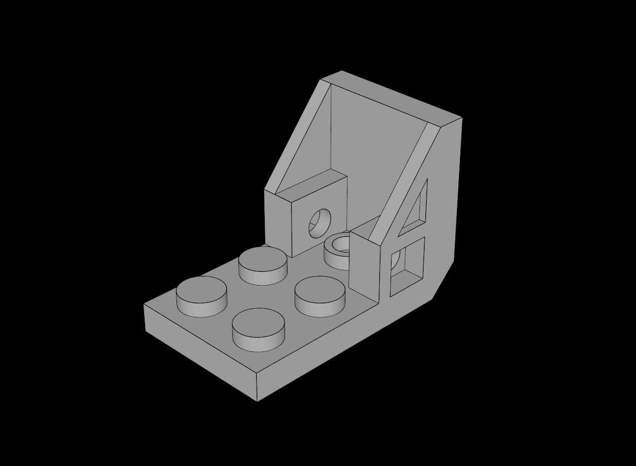 Lego Compatible (4598.dat) Bracket  2 x  3 -  2 x  2