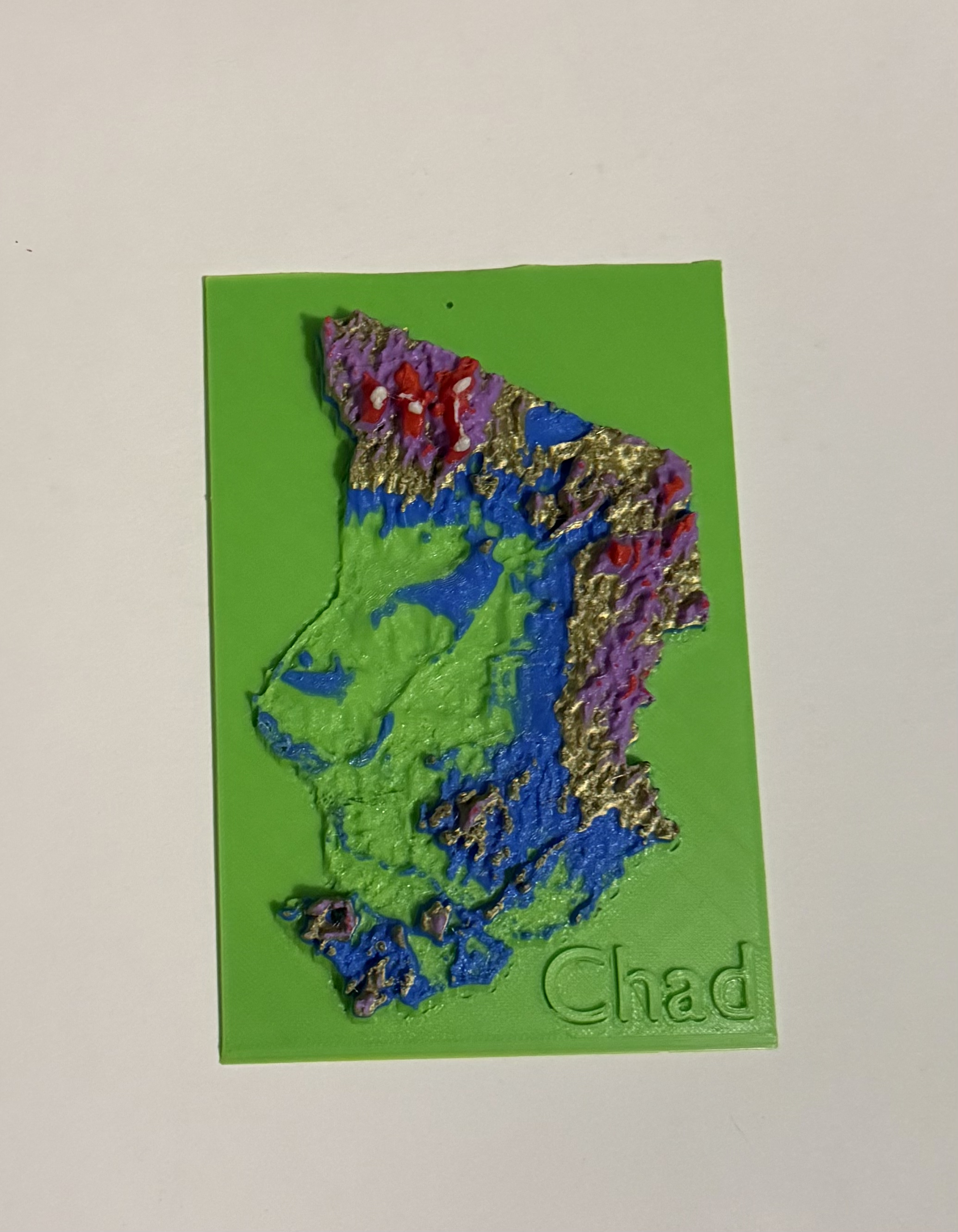 Topographic Map of Chad