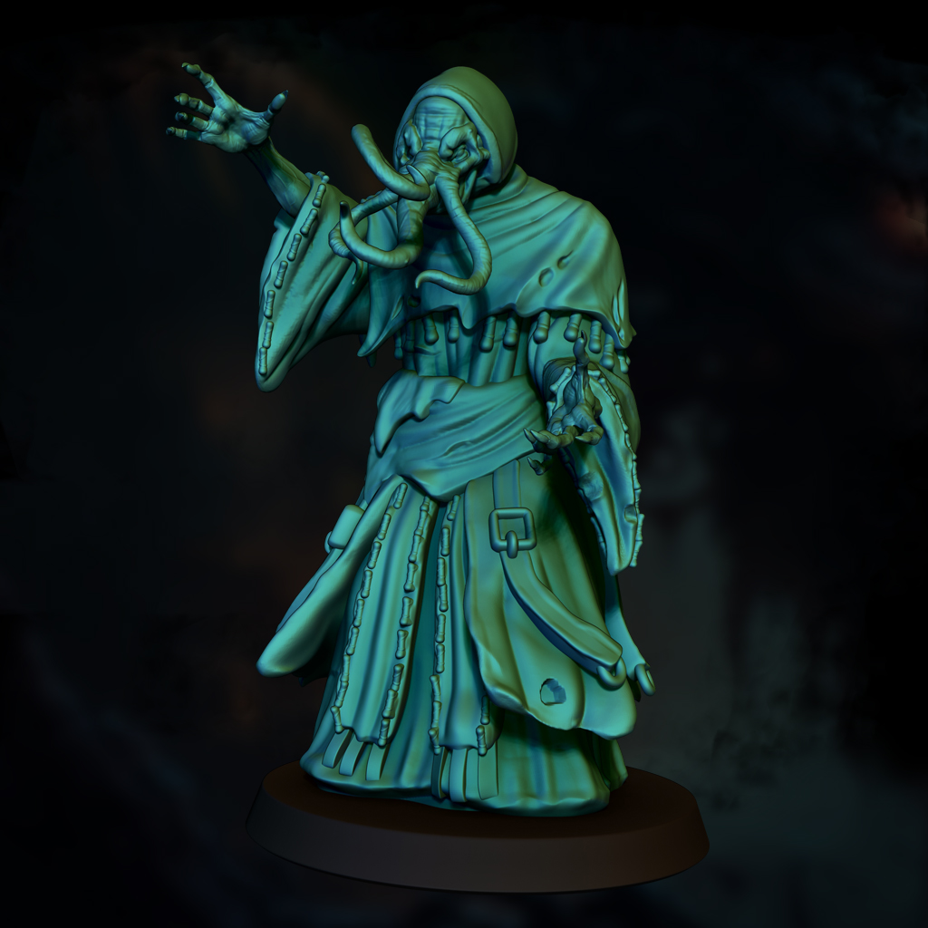 Alhoon — Undead Mind Flayer | Free STL | D&D 5e Miniature — thumbnail 3