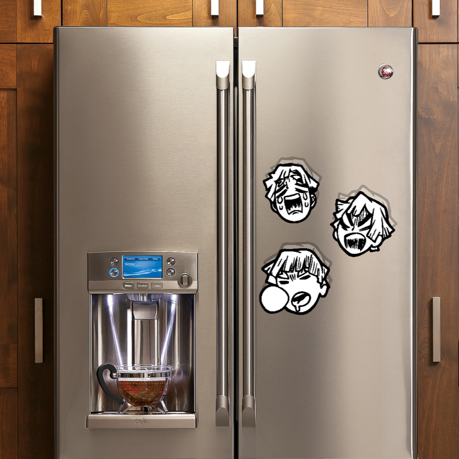 Demon Slayer Zenitsu Agatsuma Magnet | Decoration For Whiteboard, Refrigerator, Locker, Cabinet | Home & Kitchen Essential, Classroom Office Supplies | Anime Gifts and Collectibles — miniatura 2