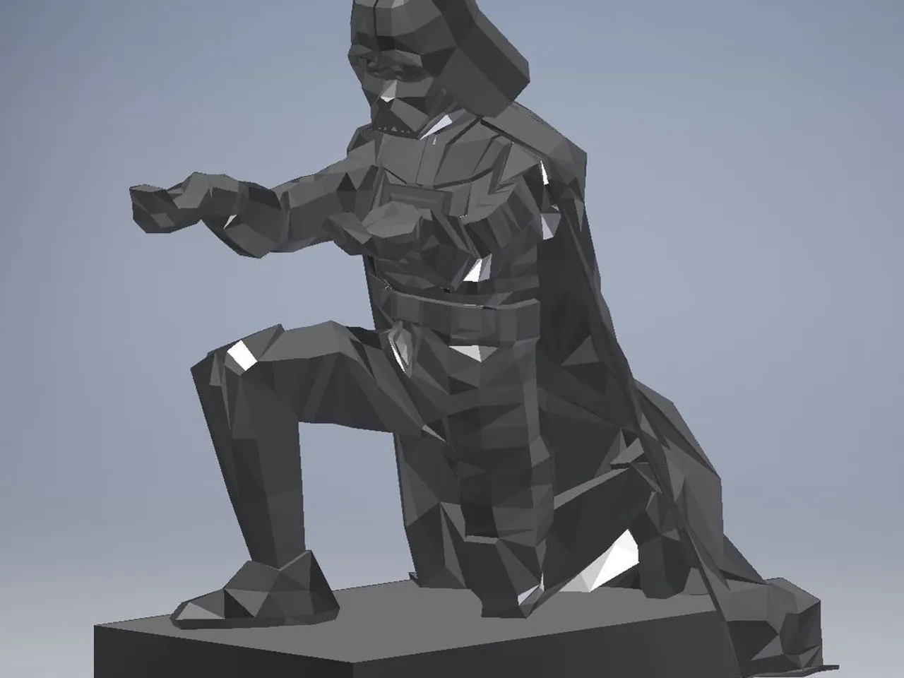 3D Printed Darth Vader and Stormtrooper pencil holder low poly action figure 