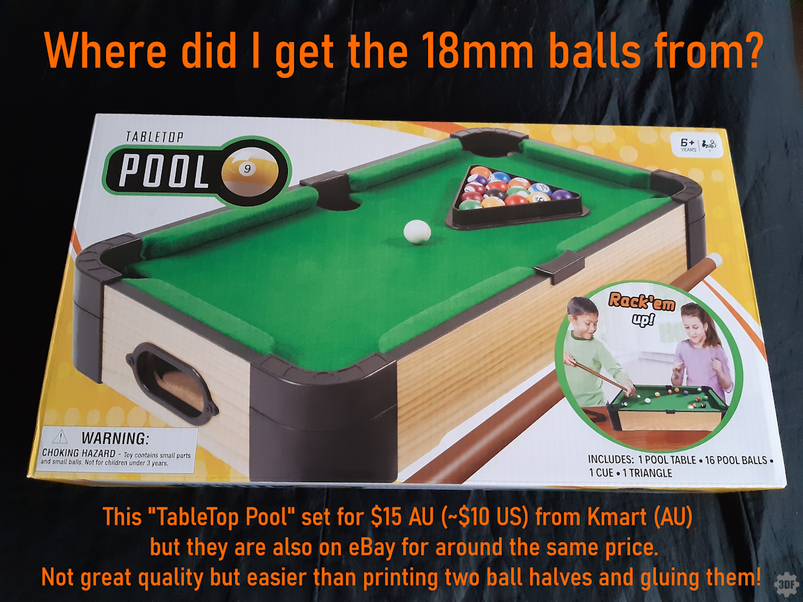 Mini Pool Table Stl Miniature Pool - (250x250mm print bed req.) by 3DFreeman | Download ...