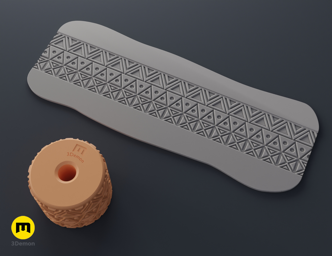 Miniatura 4 do modelo 3D Texture Rollers Aztec middle #13