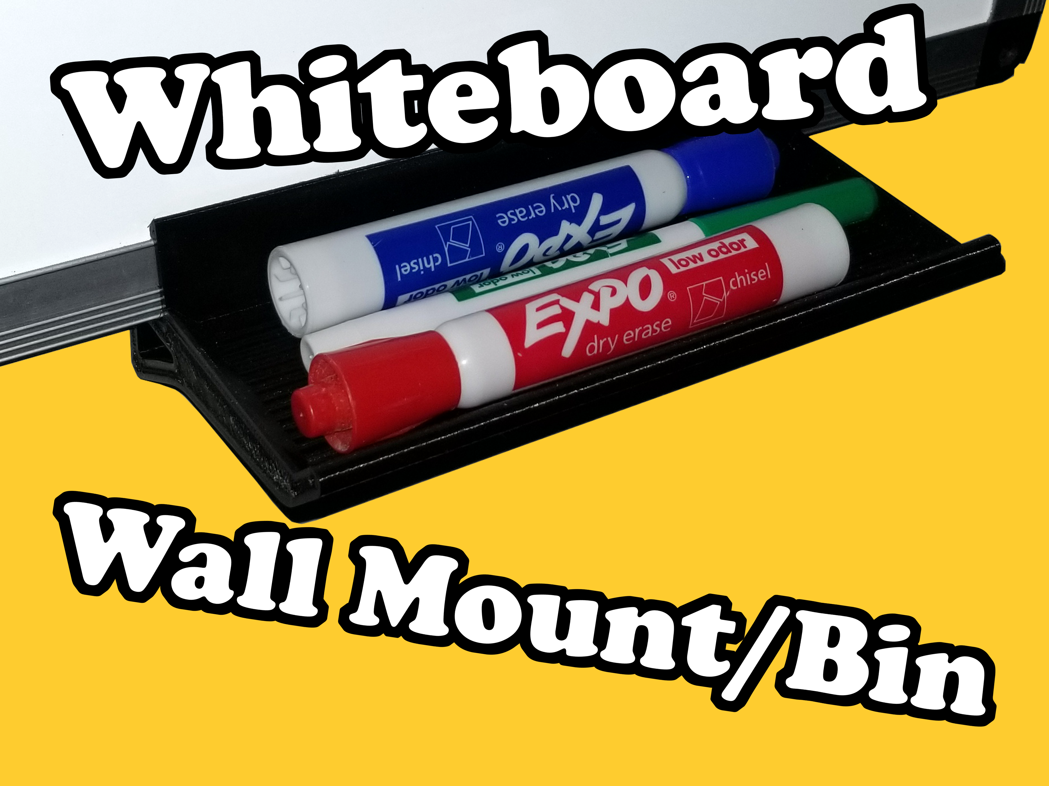 Whiteboard Wall Mount and marker bins