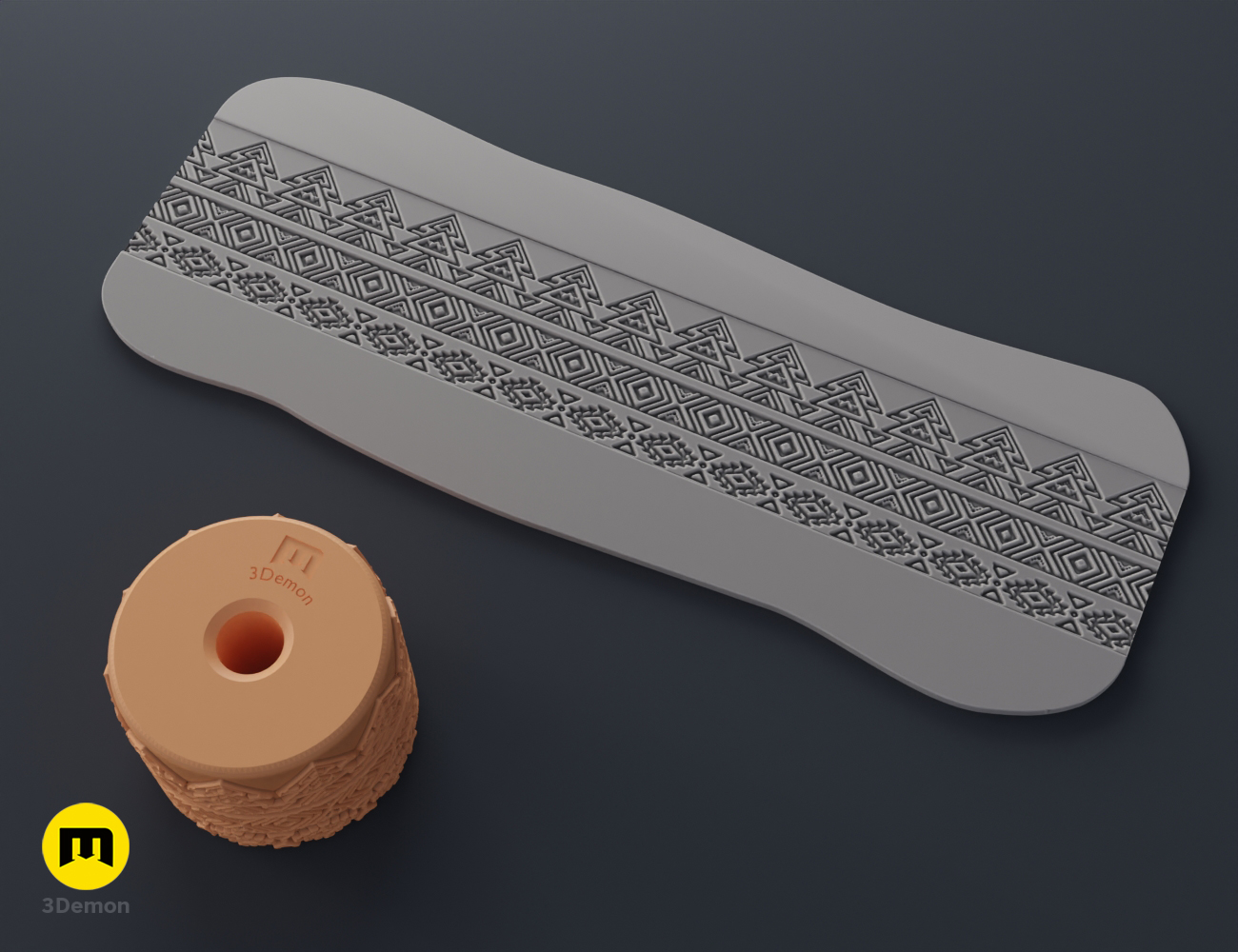 Miniatura 4 do modelo 3D Texture Rollers Aztec middle #14