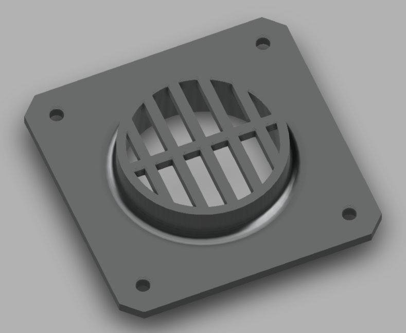 Air vent grill to outer wall