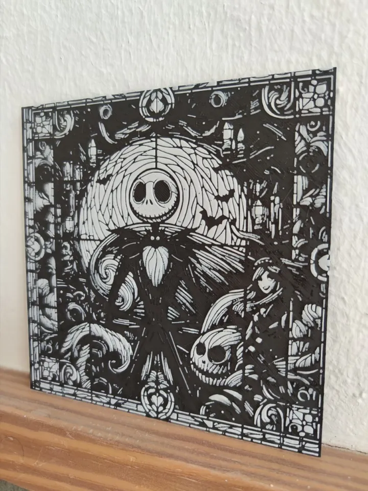 Skeleton jack stained glass window by Fernando Ureña Herrero | Download ...