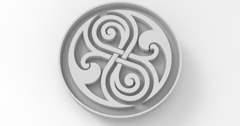 Dr. WHO - Seal of Rassilon ( Button ) by 3DCustomPrint | Download free ...