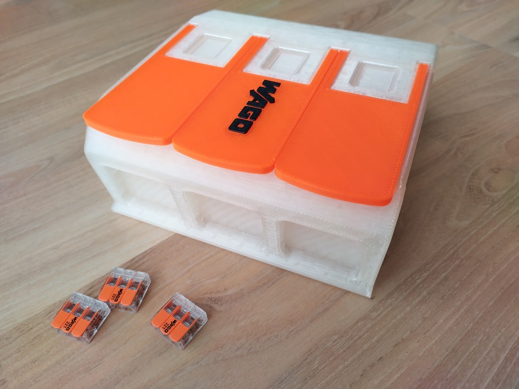Wago clamp shaped Wago clamp box 3D model thumbnail