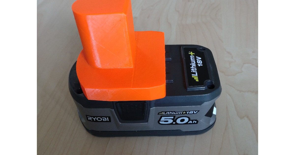 Ryobi snap on battery cover von nevermind Kostenloses STLModell