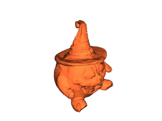 Cute Pumpkin in Witches Hat by Peter Farell | Download free STL model ...