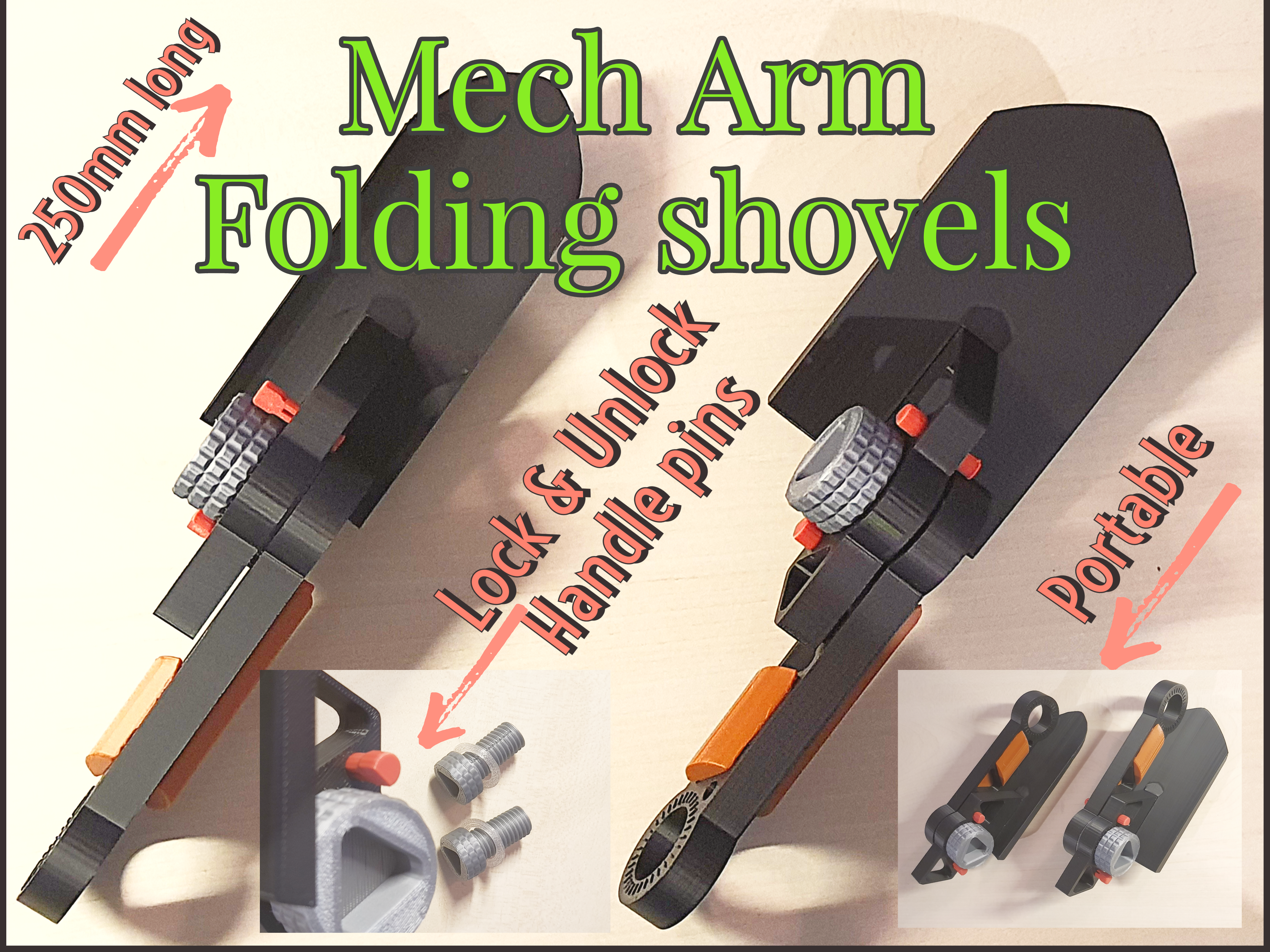 Mech Arm Foldable shovels