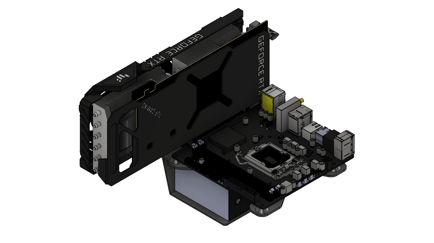 Compact Mini ITX & SFF PSU 3D Printed Test Bench for PC Builds