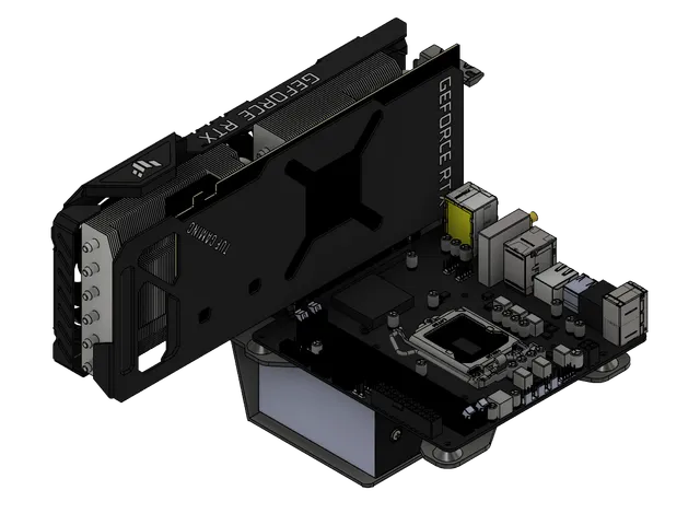 Compact Mini ITX & SFF PSU 3D Printed Test Bench for PC Builds